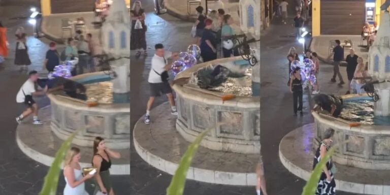 Σε εξέλιξη η έρευνα για τον εντοπισμό του νεαρού που έσπρωξε άστεγο σε σιντριβάνι στη Ρόδο