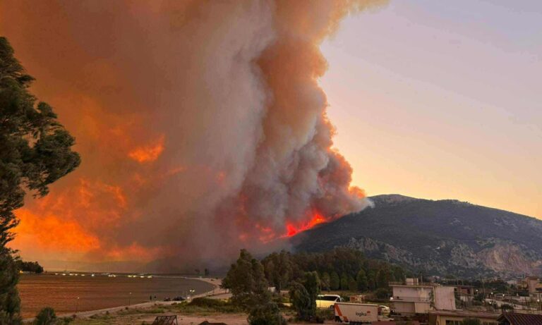 Φωτιά τώρα στα Παλιάμπελα Βόνιτσας – Μήνυμα του 112 στους κατοίκους