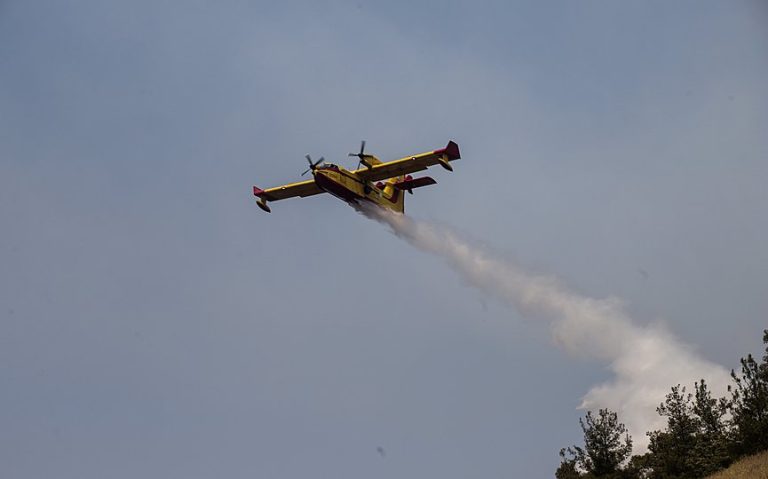 Στη μάχη της κατάσβεσης συμμετέχουν 54 πυροσβέστες και εναέρια μέσα.