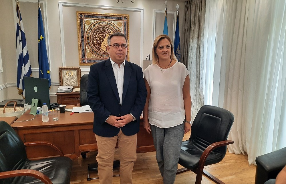 Σέρρες: Συνάντηση του νέου Γραμματέα Αποκεντρωμένης Διοίκησης Δ. Γαλαμάτη με τη Δήμαρχο