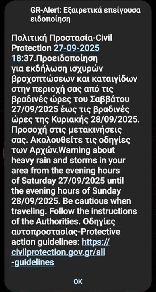 επιδείνωση του καιρού με καταιγίδες και ισχυρούς ανέμους: ήχησε το 112 για ιόνιο και δυτική ελλάδα – πού υπάρχει κίνδυνος για πλημμυρικά φαινόμενα