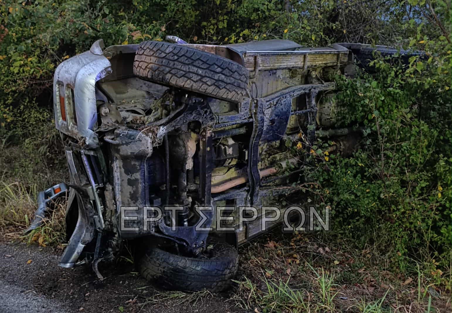 Σέρρες: Τροχαίο λόγω ολισθηρότητας του δρόμου στην Καστανούσσα