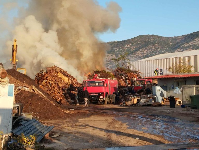 Σέρρες: Οριοθετημένη η φωτιά στο εργοστάσιο πέλλετ στο Νέο Σούλι