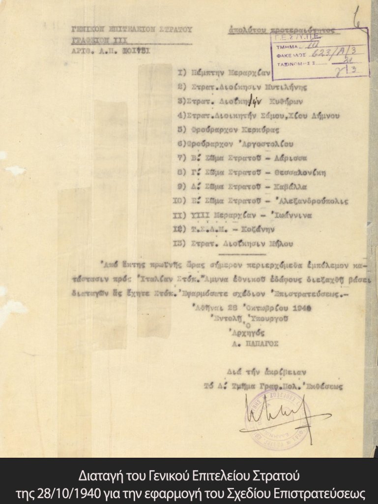 28η Οκτωβρίου 1940: Η έναρξη του ελληνοϊταλικού πολέμου – Εικόνες και έγγραφα του Στρατού Ξηράς