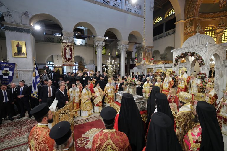 Με λαμπρότητα η επίσημη δοξολογία για τον εορτασμό του Πολιούχου Αγίου Δημητρίου και της 113ης επετείου από την απελευθέρωση της Θεσσαλονίκης