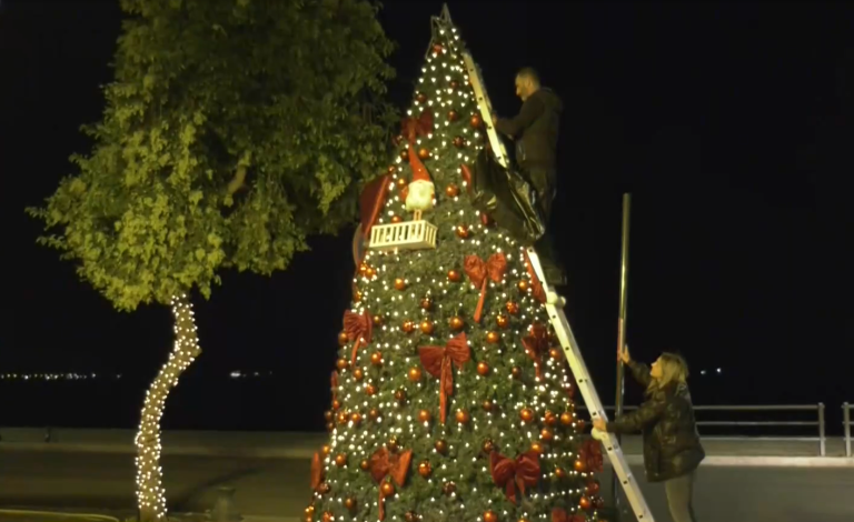 Στόλισαν χριστουγεννιάτικο δέντρο στο κέντρο της Θεσσαλονίκης (βίντεο)