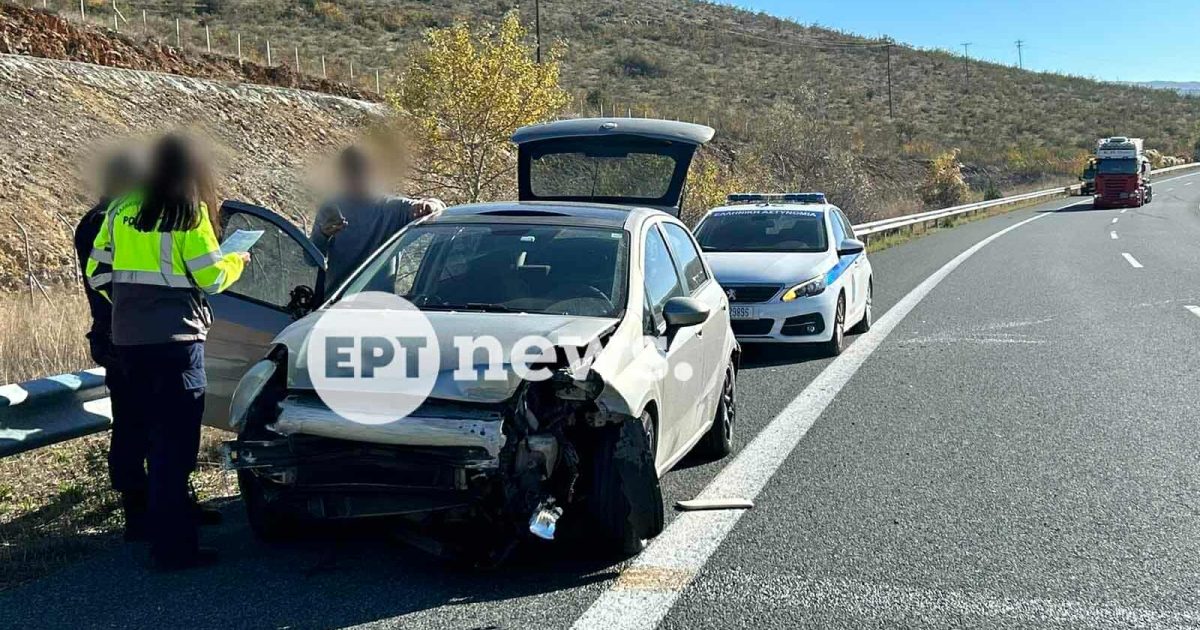 Τροχαίο ατύχημα στην Εγνατία Οδό προς Καστοριά – Σώοι ο οδηγός και το κατοικίδιό του