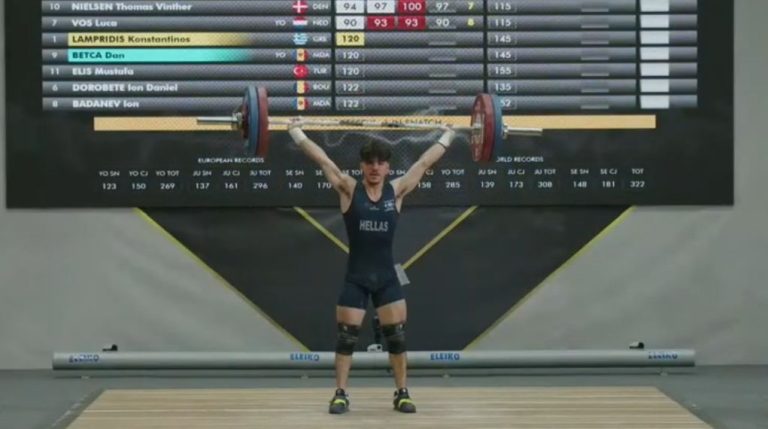 Το ασημένιο μετάλλιο στο Ευρωπαϊκό Πρωτάθλημα Άρσης Βαρών κατέκτησε ο Κωνσταντίνος Λαμπρίδης