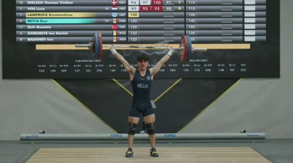 Το ασημένιο μετάλλιο στο Ευρωπαϊκό Πρωτάθλημα Άρσης Βαρών κατέκτησε ο Κωνσταντίνος Λαμπρίδης