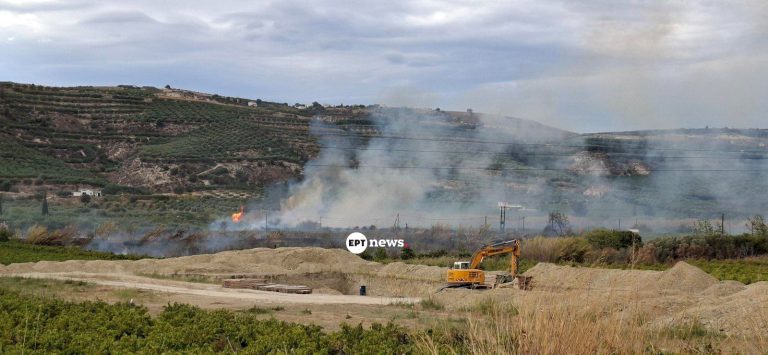 Ηράκλειο: Φωτιά στην περιοχή των Μαλάδων – Ήχησε το 112