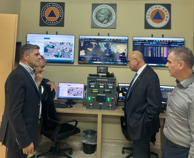 Επίσκεψη γενικών γραμματέων στην Πυροσβεστική και την Πολιτική Προστασία Αρχ. Ολυμπίας
