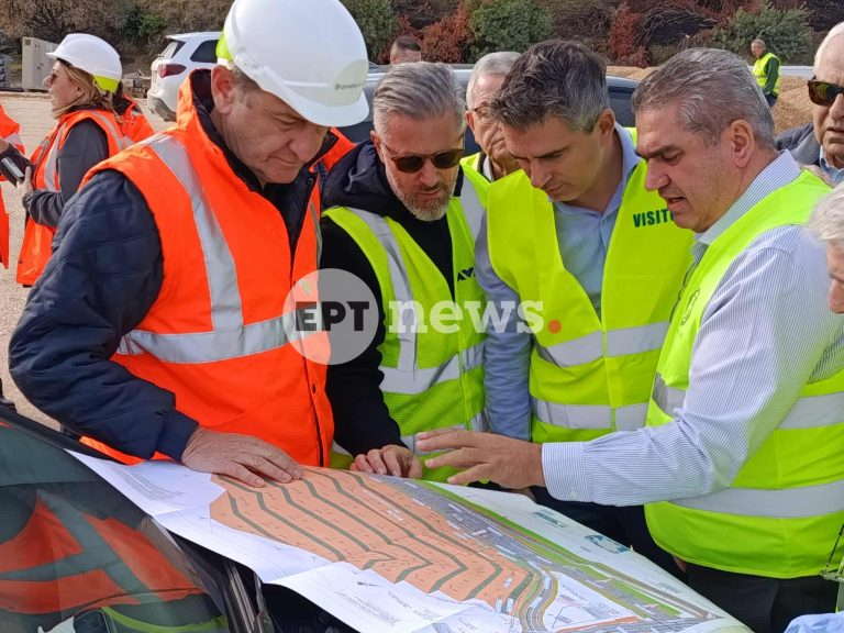Αχαΐα: Αυτοψία στο έργο του αυτοκινητόδρομου Πάτρα – Πύργος από τον υπουργό Υποδομών και Μεταφορών Χ. Δήμα