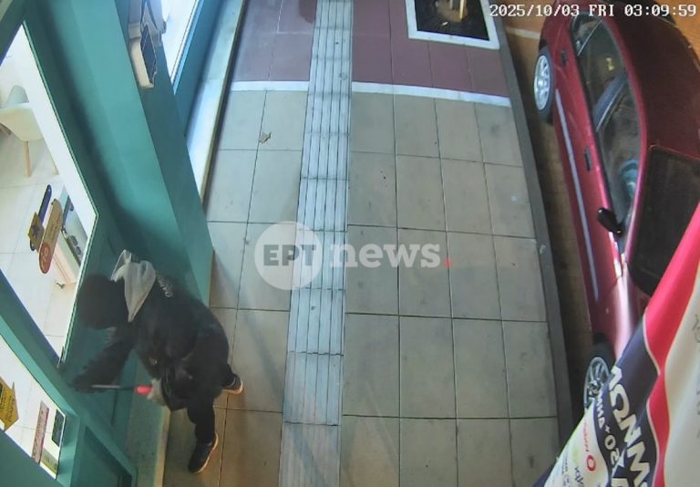 Βίντεο ντοκουμέντο του ΕΡΤnews από τη διάρρηξη σε κατάστημα στην Καλαμάτα