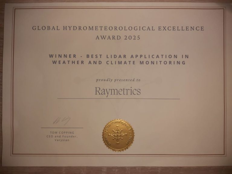 Raymetrics: Η πρώτη ελληνική εταιρεία που τιμάται με διεθνές βραβείο στην μετεωρολογία
