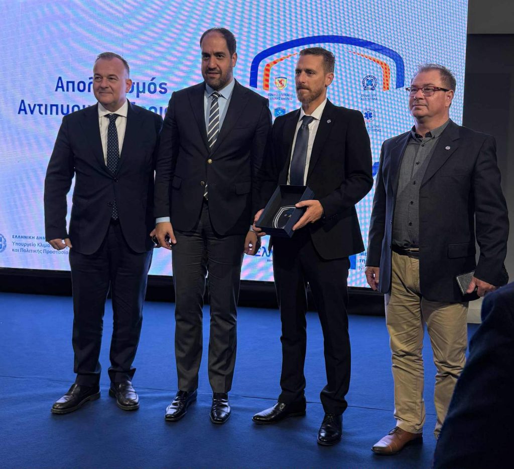 Βράβευση Δήμου Ρόδου για τη συμβολή του στον Εθνικό Μηχανισμό Πολιτικής Προστασίας