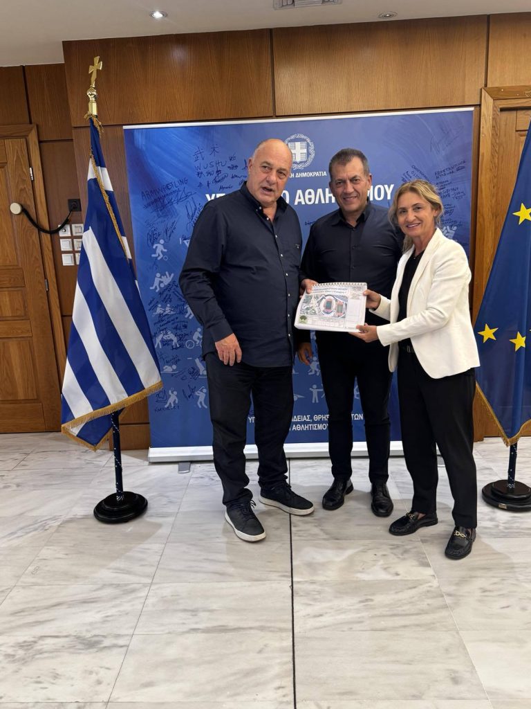 Συνάντηση Μπέου – Βρούτση για την αναβάθμιση του Πανθεσσαλικού Σταδίου σε διεθνών προδιαγραφών εγκατάσταση