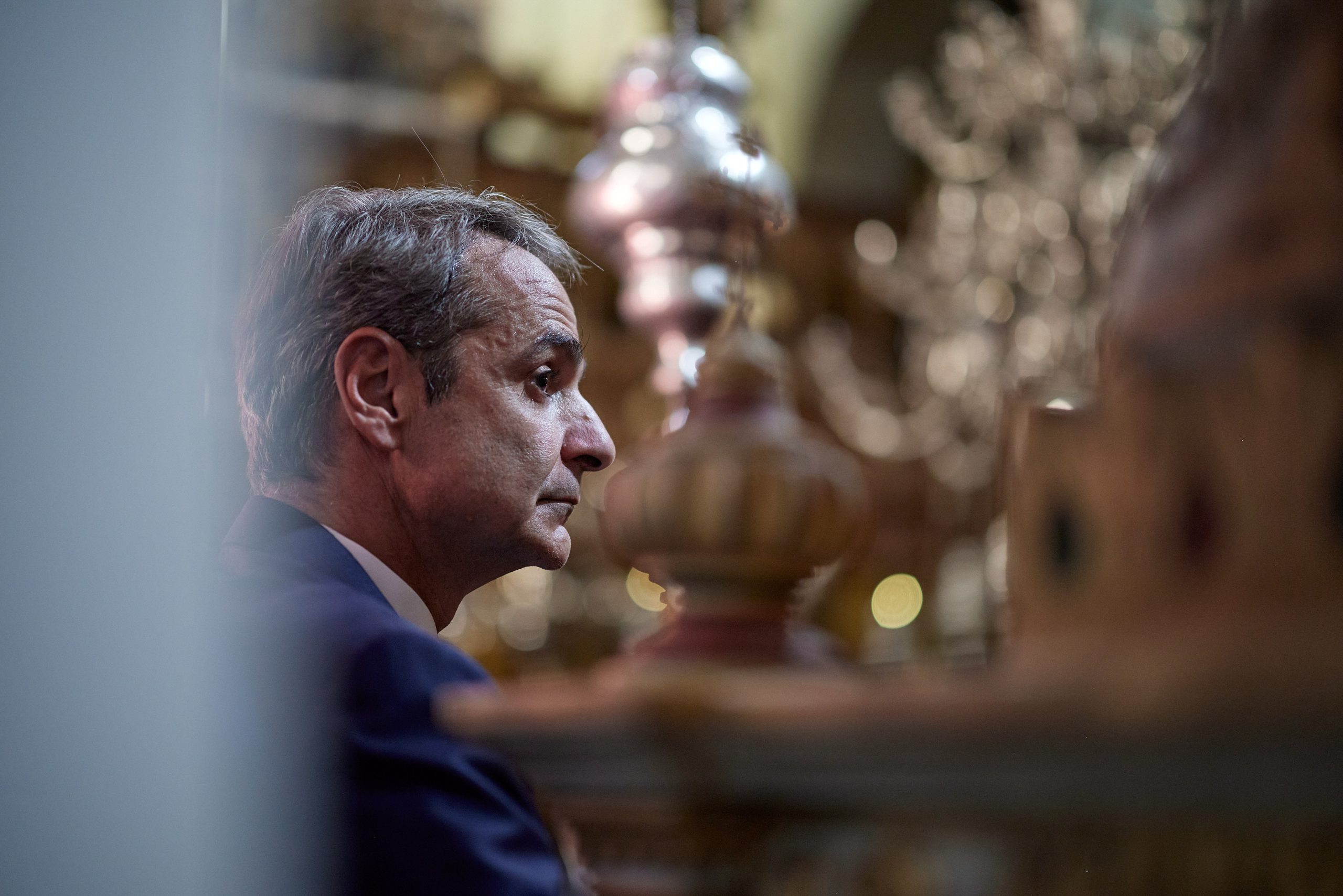 Ο ΠΡΩΘΥΠΟΥΡΓΟΣ ΚΥΡΙΑΚΟΣ ΜΗΤΣΟΤΑΚΗΣ ΣΤΗ ΤΕΛΕΤΗ ΕΝΘΡΟΝΙΣΗΣ ΤΟΥ ΝΕΟΥ ΑΡΧΙΕΠΙΣΚΟΠΟΥ ΣΙΝΑ (ΔΗΜΗΤΡΗΣ ΠΑΠΑΜΗΤΣΟΣ/ΓΡΑΦΕΙΟ ΤΥΠΟΥ ΠΡΩΘΥΠΟΥΡΓΟΥ/EUROKINISSI)