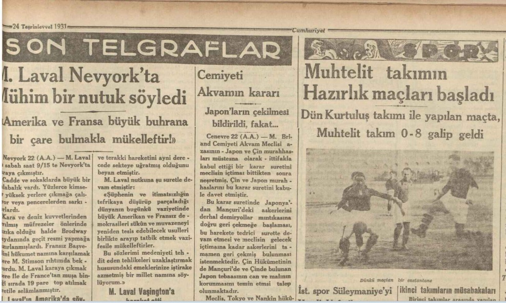 Κουρτουλούς: Η ομάδα των ομογενών της Κωνσταντινούπολης και οι αγώνες της στην Ελλάδα τα Χριστούγεννα του 1931