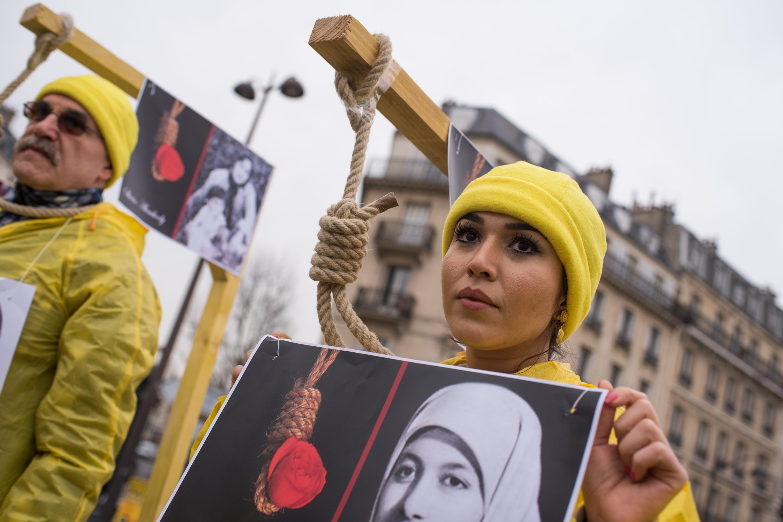 France Iranian opposition protesters