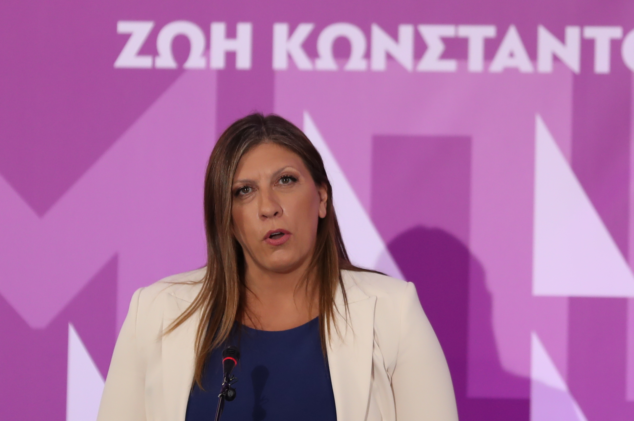 [380278] ΣΥΝΕΝΤΕΥΞΗ ΤΥΠΟΥ ΤΗΣ ΠΡΟΕΔΡΟΥ ΤΗΣ "ΠΛΕΥΣΗΣ ΕΛΕΥΘΕΡΙΑΣ" ΖΩΗΣ ΚΩΝΣΤΑΝΤΟΠΟΥΛΟΥ ΣΤΑ ΠΛΑΙΣΙΑ ΤΗΣ 89ης Δ.Ε.Θ.	 (ΝΑΣΟΣ ΣΙΜΟΠΟΥΛΟΣ/EUROKINISSI)