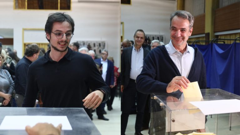 Εκλογές ΝΔ: Μαζί με τον γιο του ψήφισε ο Κυριάκος Μητσοτάκης – Ικανοποιημένος για τη μεγάλη συμμετοχή