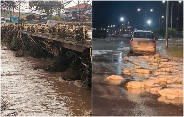 Καταστροφές σε επιχειρήσεις και σπίτια στην Καλλονή από τις πλημμύρες – Μεγάλες ζημιές σε καλλιέργειες και υποδομές από σφοδρή χαλαζόπτωση στη Σάμο