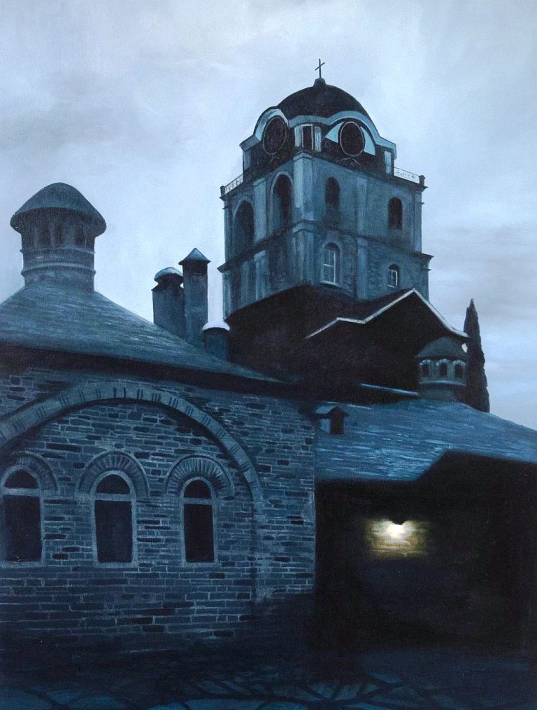 Έκθεση ζωγραφικής του Γιώργου Ταξίδη «Άγιον Όρος – Τόπος σιωπής» στη Δράμα