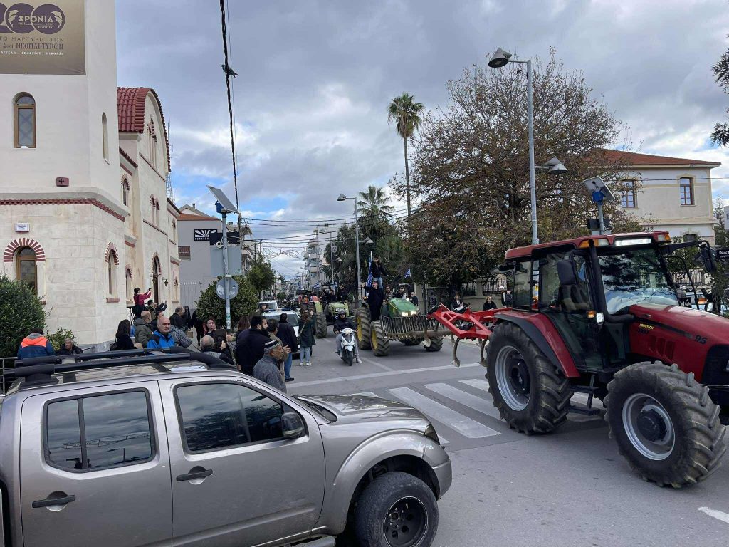 Με καζάνια και βραστό κρέας η κινητοποίηση των αγροτών στο Ρέθυμνο