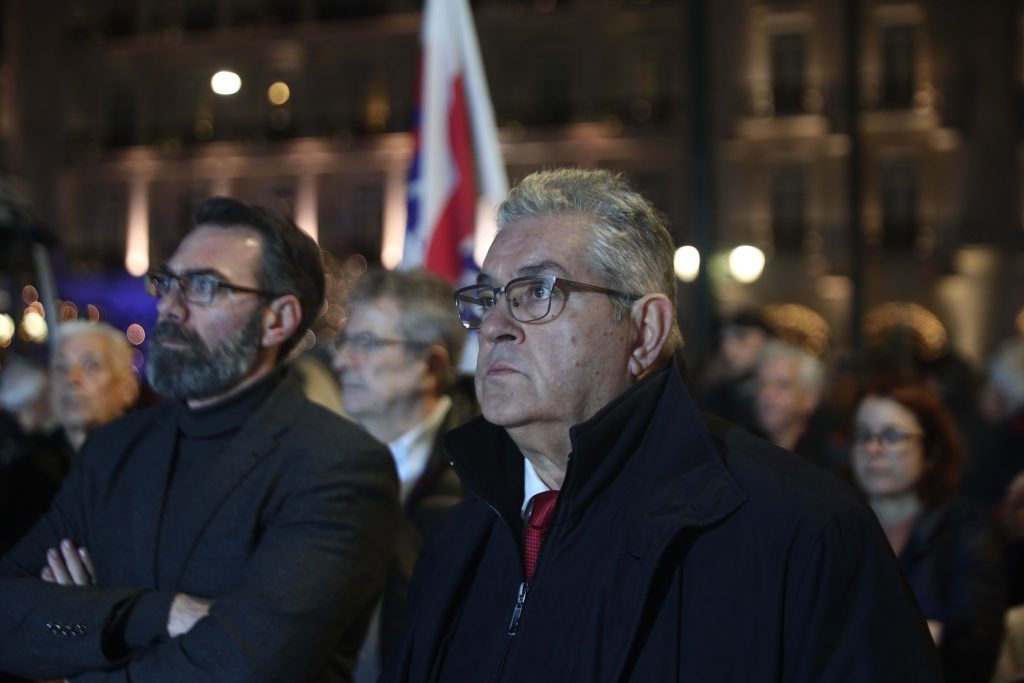 Σε εξέλιξη συλλαλητήριο στο Σύνταγμα ενάντια στην ψήφιση του νέου προϋπολογισμού