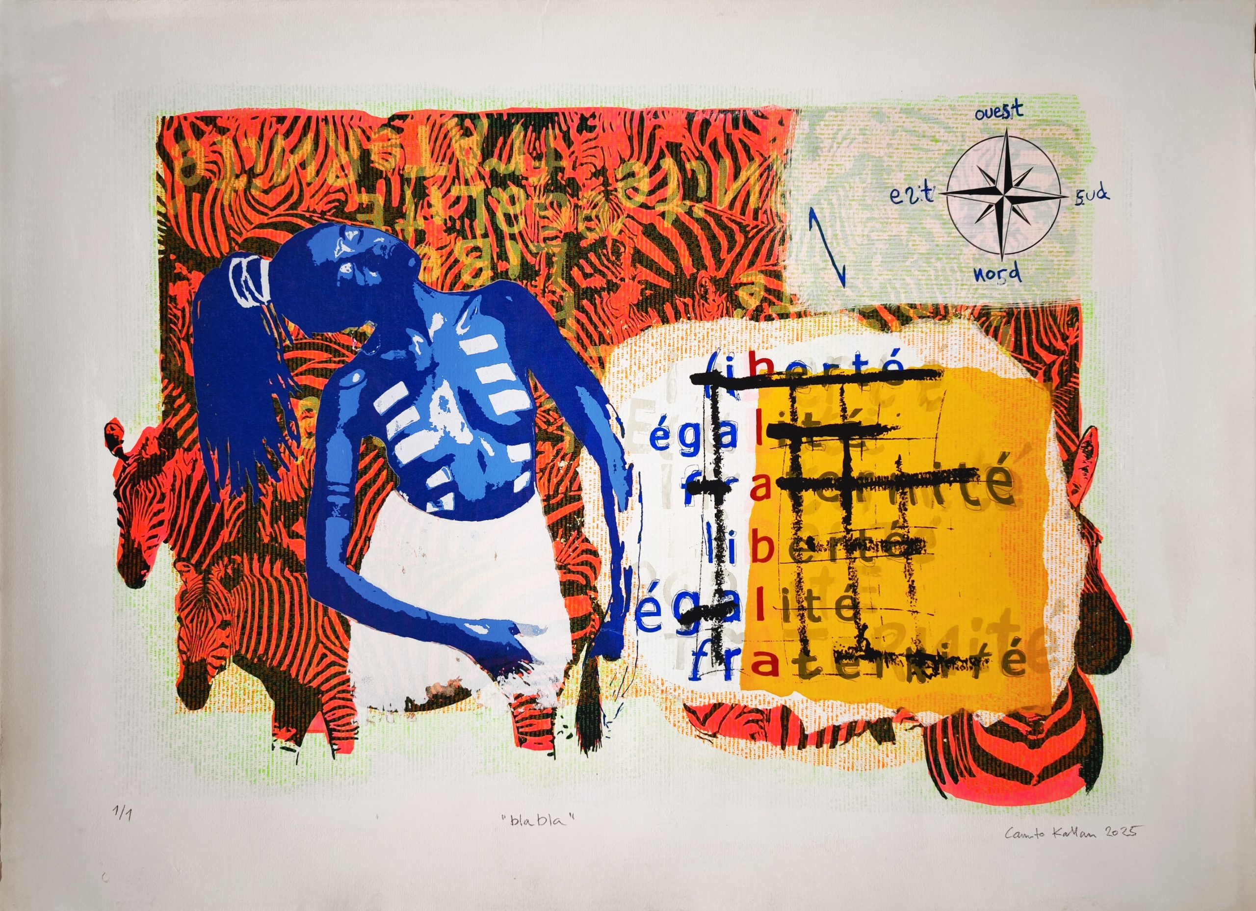 canuto-kallan-blabla-70-x-50-cm-seriegrafi-2025 Oμαδική Έκθεση Χαρακτικής: «Σύγχρονοι Έλληνες Χαράκτες: Αυθεντικό και Πρωτότυπο»