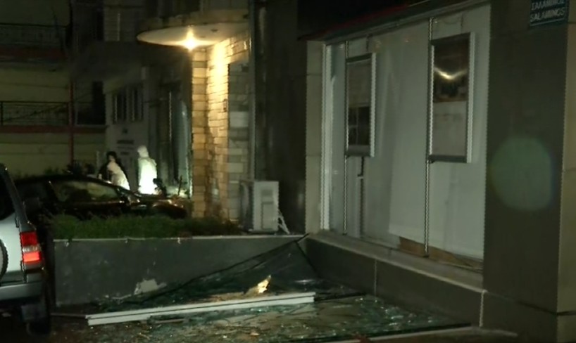 Ισχυρή έκρηξη σε υποκατάστημα τράπεζας τα ξημερώματα στον Εύοσμο Θεσσαλονίκης