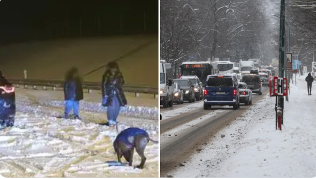 Ουρές χιλιομέτρων σε αυτοκινητόδρομο της Πολωνίας λόγω πυκνής χιονόπτωσης