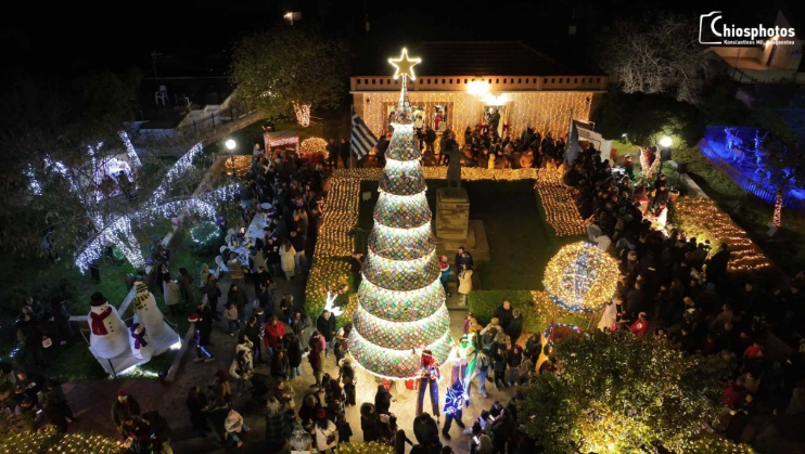 Χίος: Το πλεκτό Χριστουγεννιάτικο χωριό