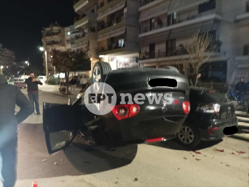 Σέρρες: Αναποδογύρισε αυτοκίνητο μετά από τροχαίο