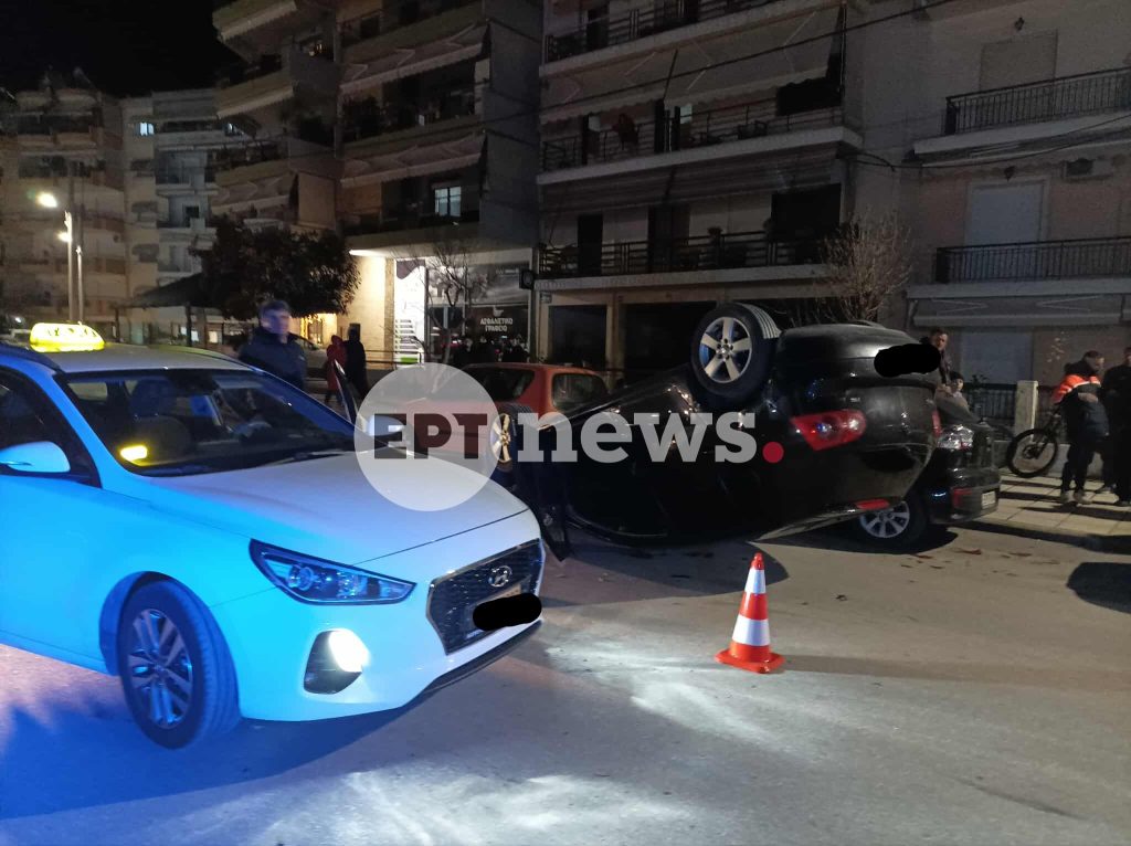 Σέρρες: Αναποδογύρισε αυτοκίνητο μετά από τροχαίο