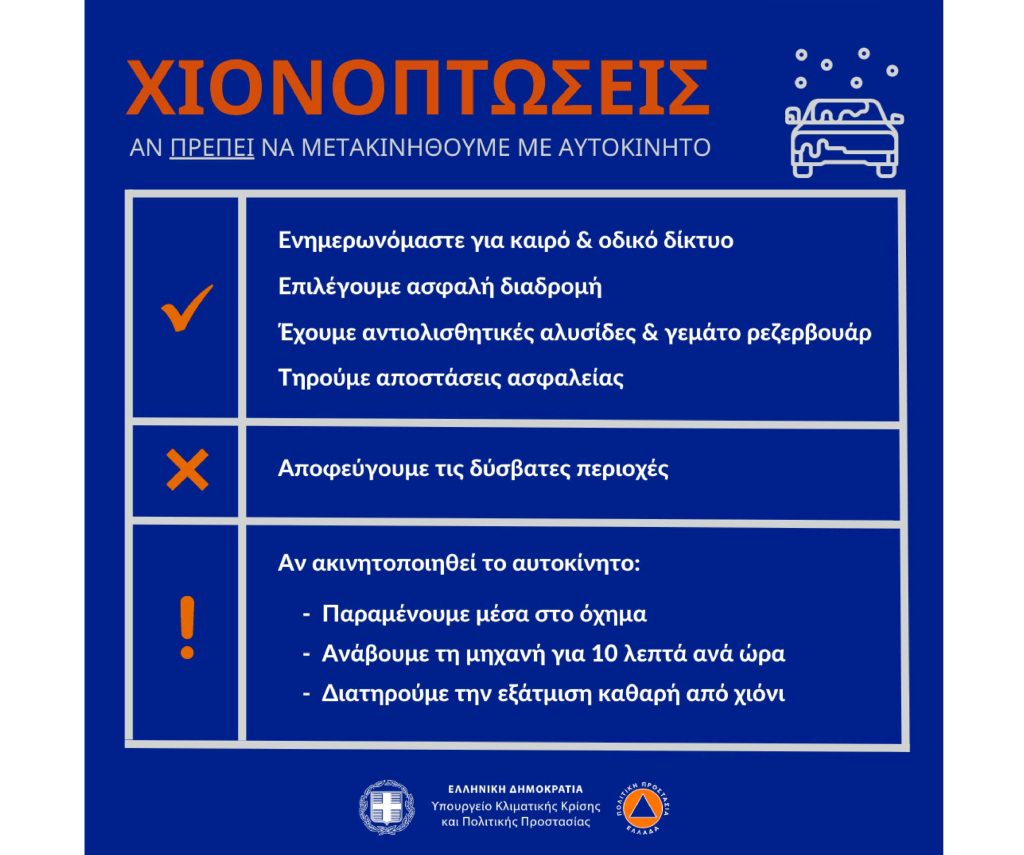 Προειδοποιήσεις Δήμου Κομοτηνής και Περιφέρειας Αν. Μακεδονίας-Θράκης ενόψει πρόβλεψης για χιονοπτώσεις