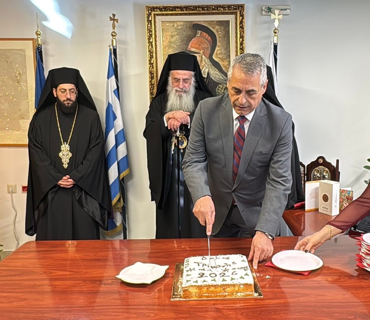 Κοπή βασιλόπιτας στο δημαρχείο της Τρίπολης