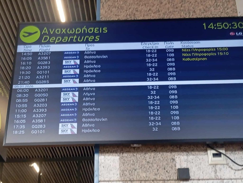 Ακυρώσεις πτήσεων στο αεροδρόμιο Ρόδου – Επιβάτες επιστρέφουν στα ξενοδοχεία τους