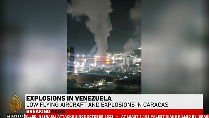 Βενεζουέλα: Επτά εκρήξεις στο Καράκας κοντά σε στρατιωτική βάση – Μπλακάουτ και αναφορές για υπερπτήσεις αεροσκαφών