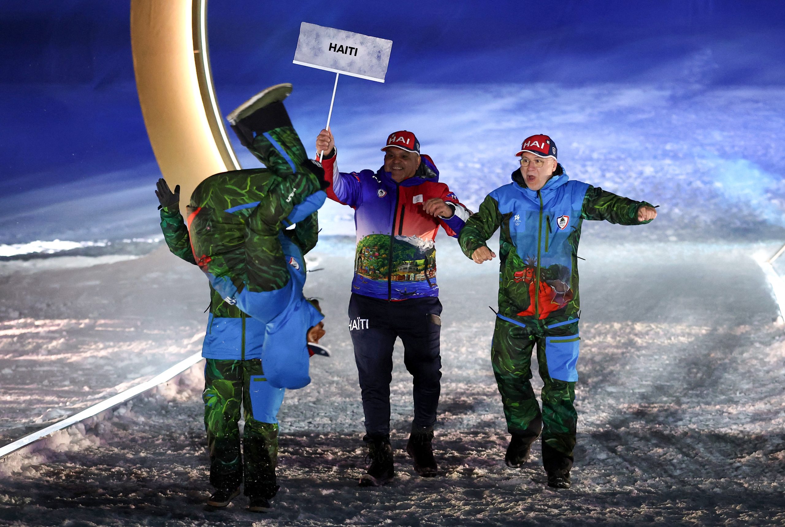 OLY-2026-MILANO CORTINA-OPENING-DELEGATION Η Αϊτή λάμπει στο «Μιλάνο-Κορτίνα 2026» με συμβολικό μήνυμα ανθεκτικότητας