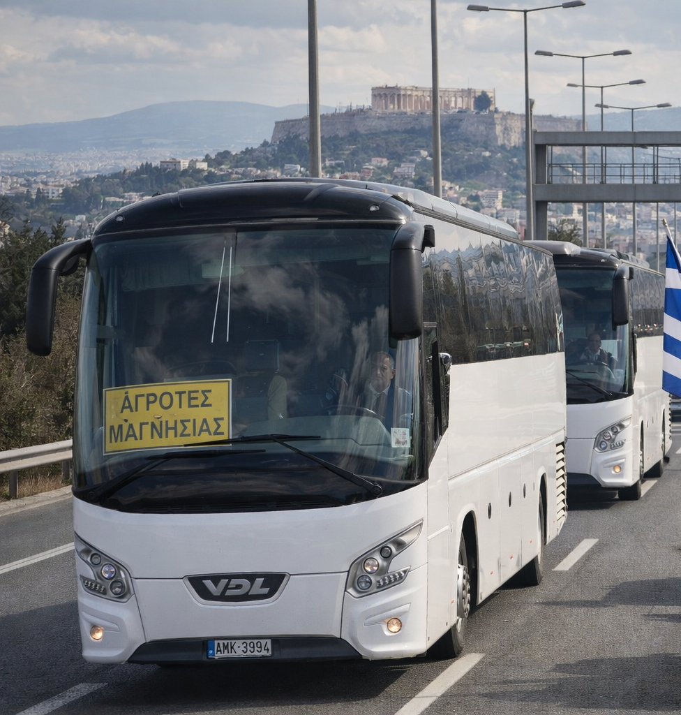 Μαζική κάθοδος αγροτών της Μαγνησίας στο πανελλαδικό συλλαλητήριο της Αθήνας