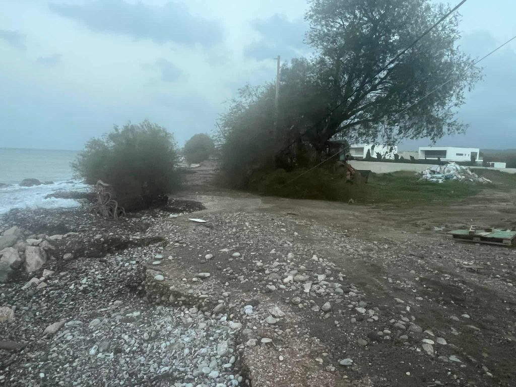 Πτώσεις δέντρων στη Ρόδο – Απαγόρευση κυκλοφορίας στο παραλιακό μέτωπο της Σορωνής