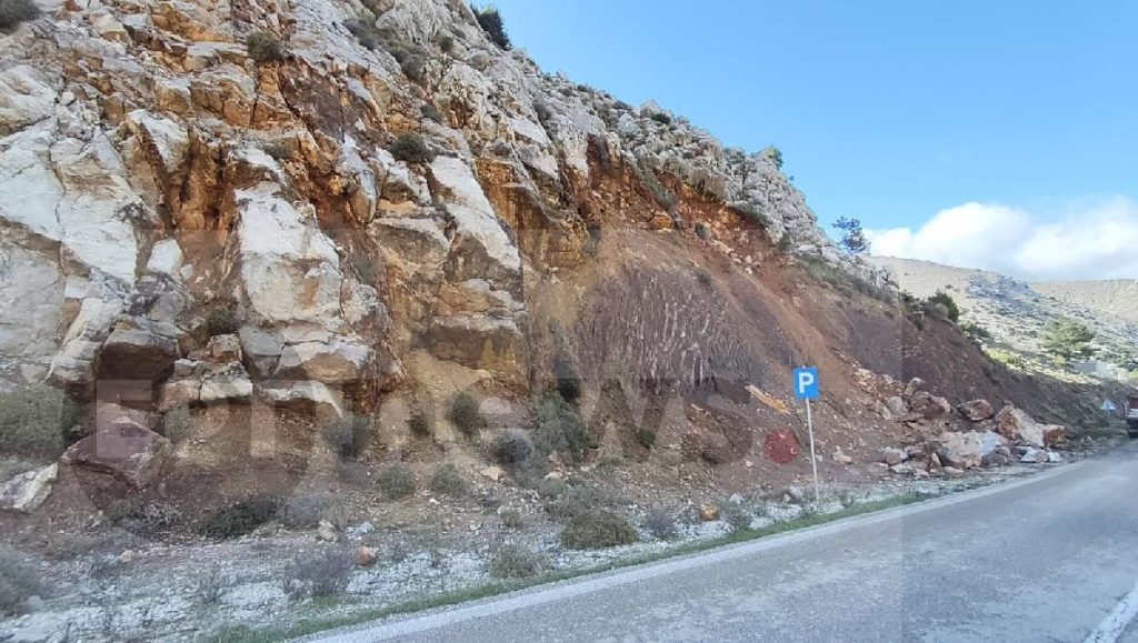 Χίος: Παραμένει μικρό μέρος του βράχου στον δρόμο προς Καρδάμυλα – Σύσταση Περιφερειακής Ενότητας Χίου