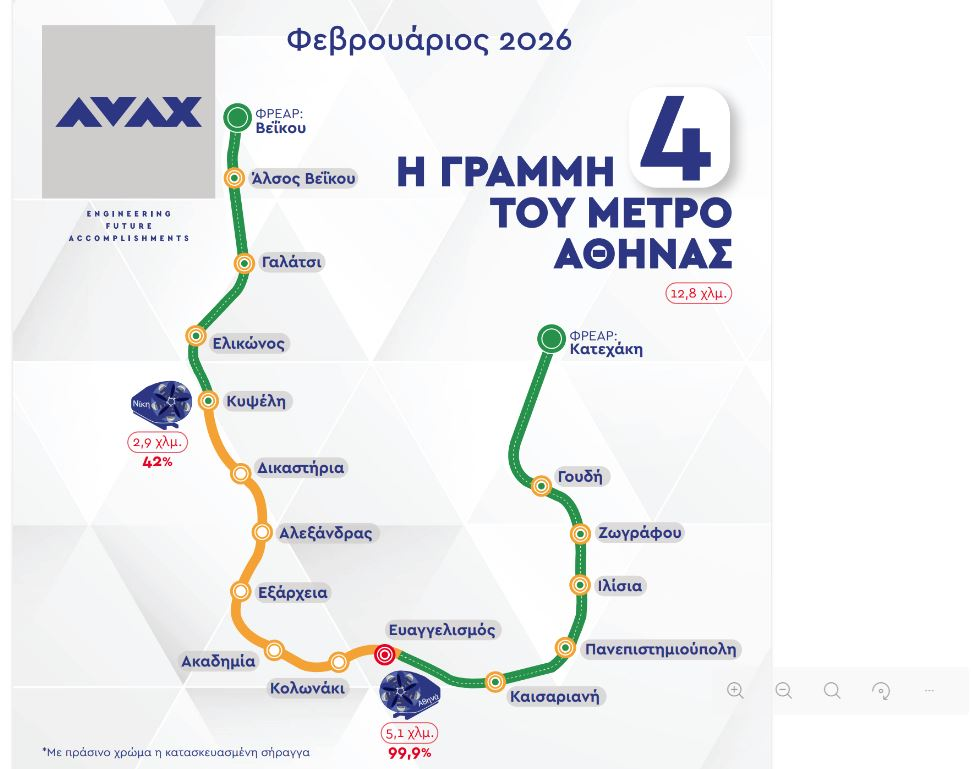 Η «Αθηνά» αποκαλύπτεται: Η άφιξη του μετροπόντικα στο φρέαρ του Ευαγγελισμού