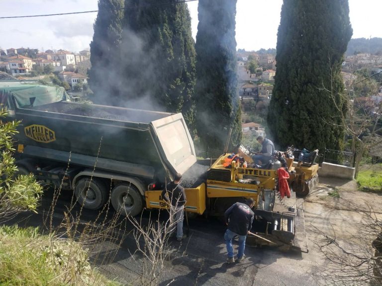 Εργασίες αναβάθμισης οδοποιίας στον Λαύκο του Δήμου Νοτίου Πηλίου