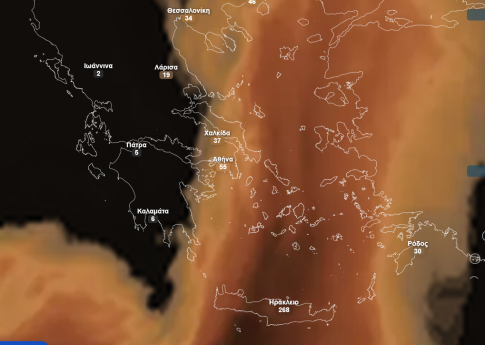 Καιρός: Περάσματα ισχυρών καταιγίδων, με θυελλώδεις ανέμους και κύμα ερημικής σκόνης – Πότε εκδηλώνονται σε Αττική, Θεσσαλονίκη live η πορεία της κακοκαιρίας