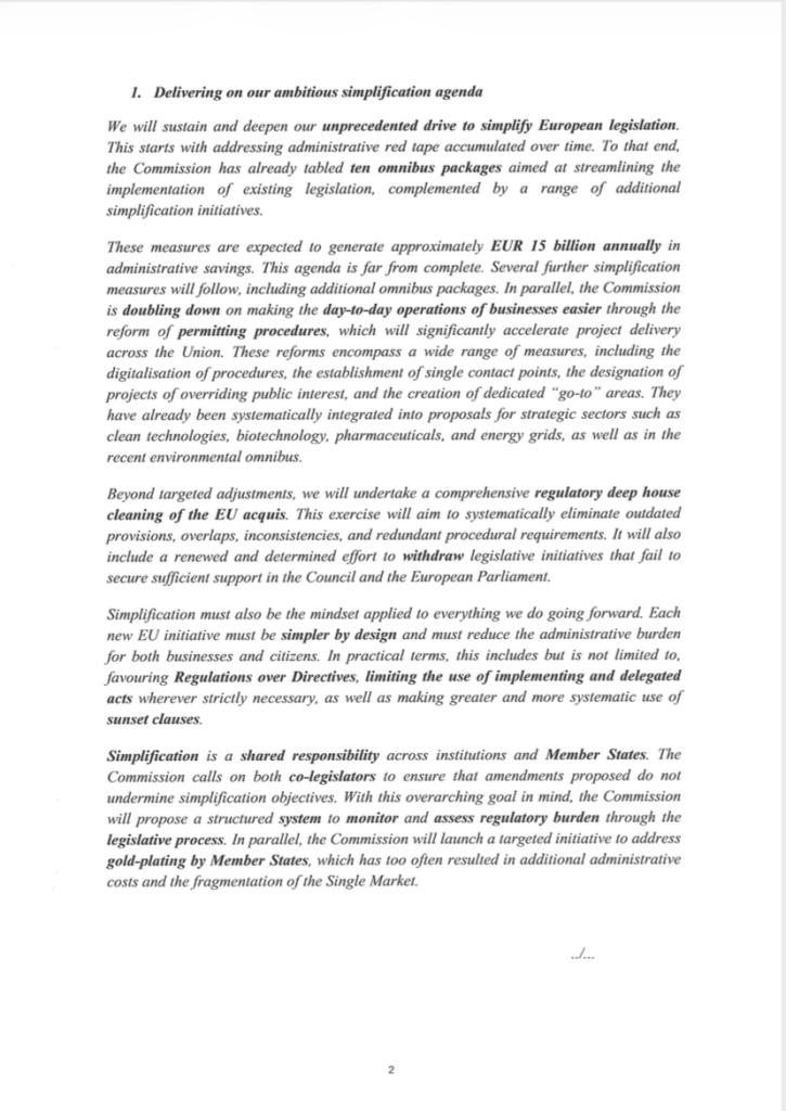 Ευρωπαϊκή μάχη για την ανταγωνιστικότητα, με τη φον ντερ Λάιεν να ανοίγει δύσκολη συζήτηση για την ενότητα και τη λήψη αποφάσεων στην ΕΕ