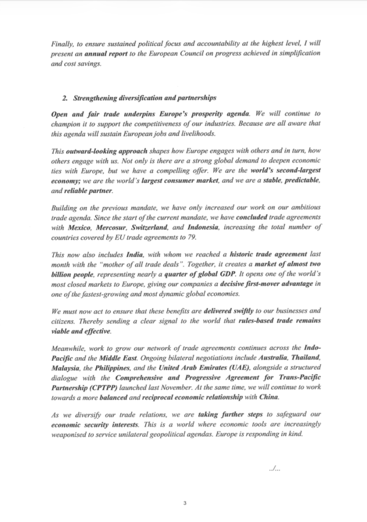 Ευρωπαϊκή μάχη για την ανταγωνιστικότητα, με τη φον ντερ Λάιεν να ανοίγει δύσκολη συζήτηση για την ενότητα και τη λήψη αποφάσεων στην ΕΕ