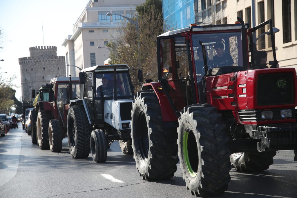 Θεσσαλονίκη: Τρακτέρ στο κέντρο της πόλης με αφορμή την 31η Διεθνή Έκθεση «Agrotica»