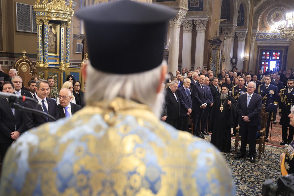 Η δοξολογία για την 25η Μαρτίου στη Μητρόπολη Αθηνών